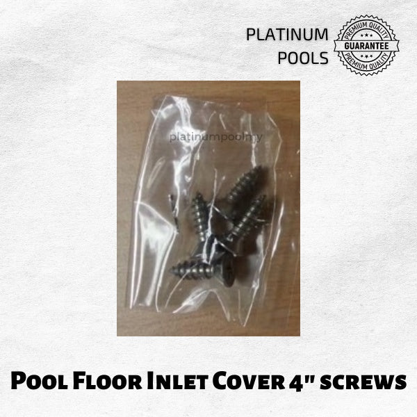 Swimming Pool Floor Inlet Cover 4" Comes With Stainless Steel Screws