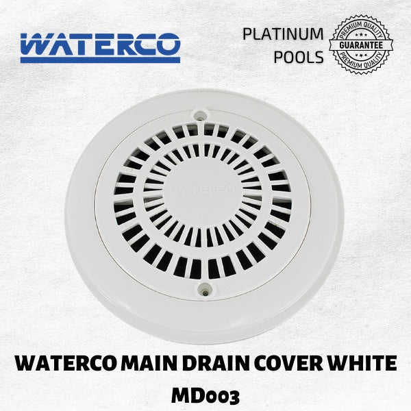 Waterco Main Drain Cover White MD003