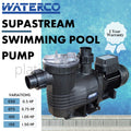 WATERCO SUPASTREAM PUMP SINGLE PHASE, 50HZ 220-240V, 40MM BARREL UNION CONNECTION