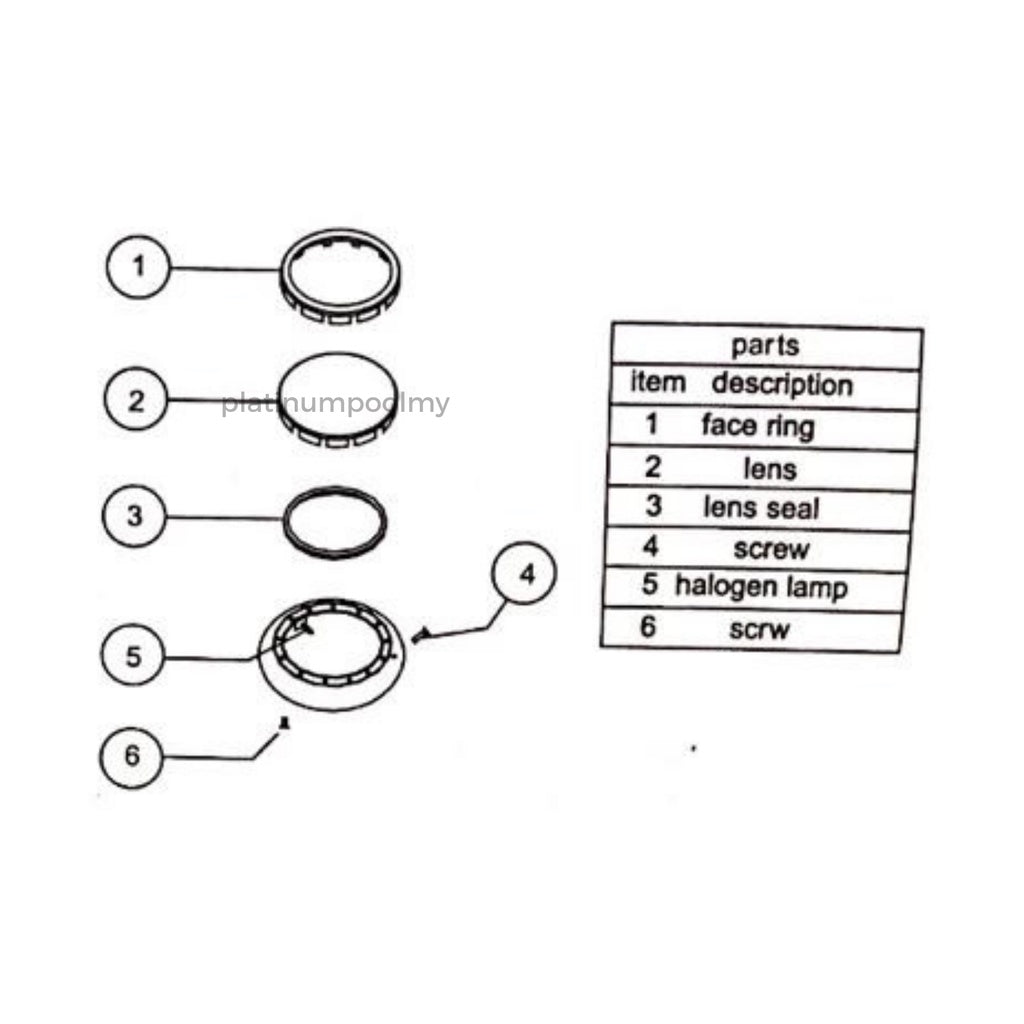 [Sparepart] Burly LED Underwater Light BL-5010 Spareparts Assorted [READY STOCK]