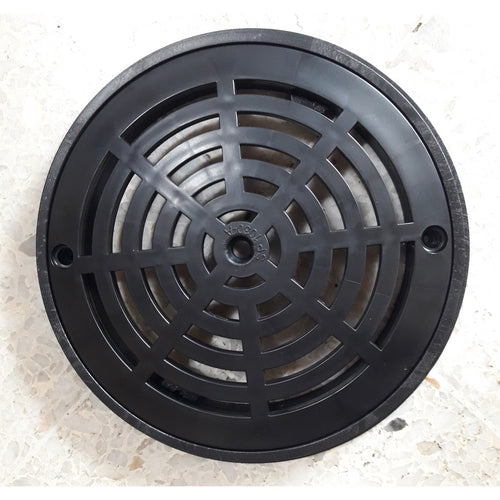 8" Round Main Drain Cover Black (Cover Only)